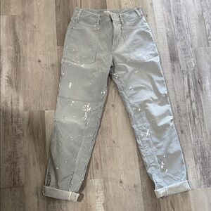 Pilcro Striped Boyfriend Jeans